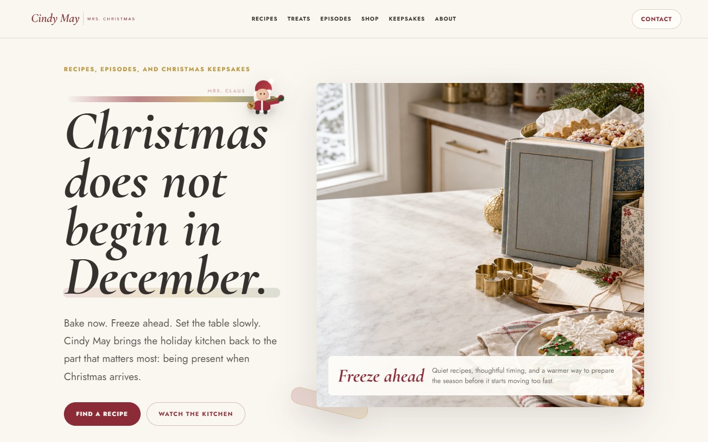 Preview of the Cindy May website