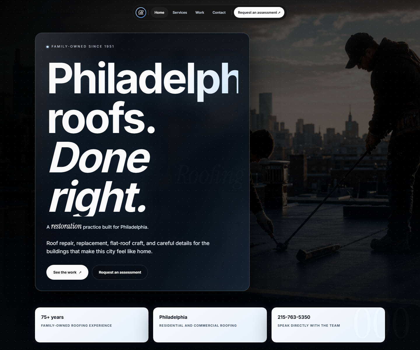 Preview of the Graveley Roofing website