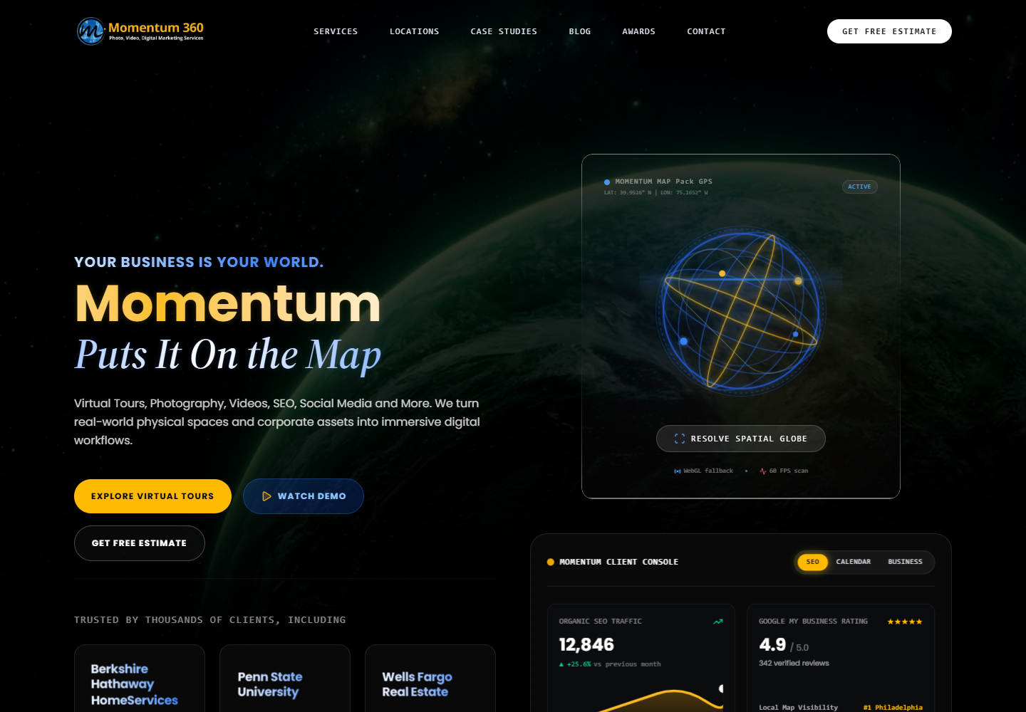 Preview of the Momentum 360 website