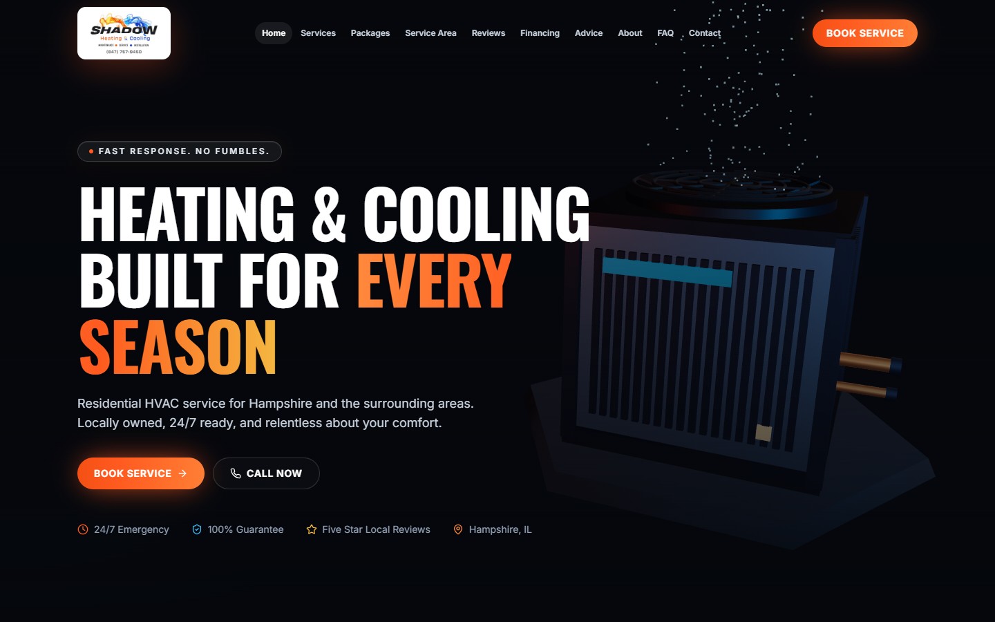Preview of the Shadow Heating and Cooling website